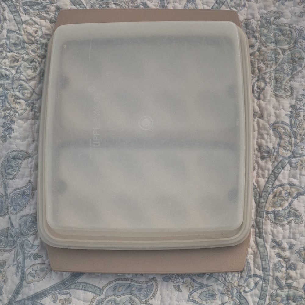 Tupperware Egg Holder Vintage Good Condition. Tan color